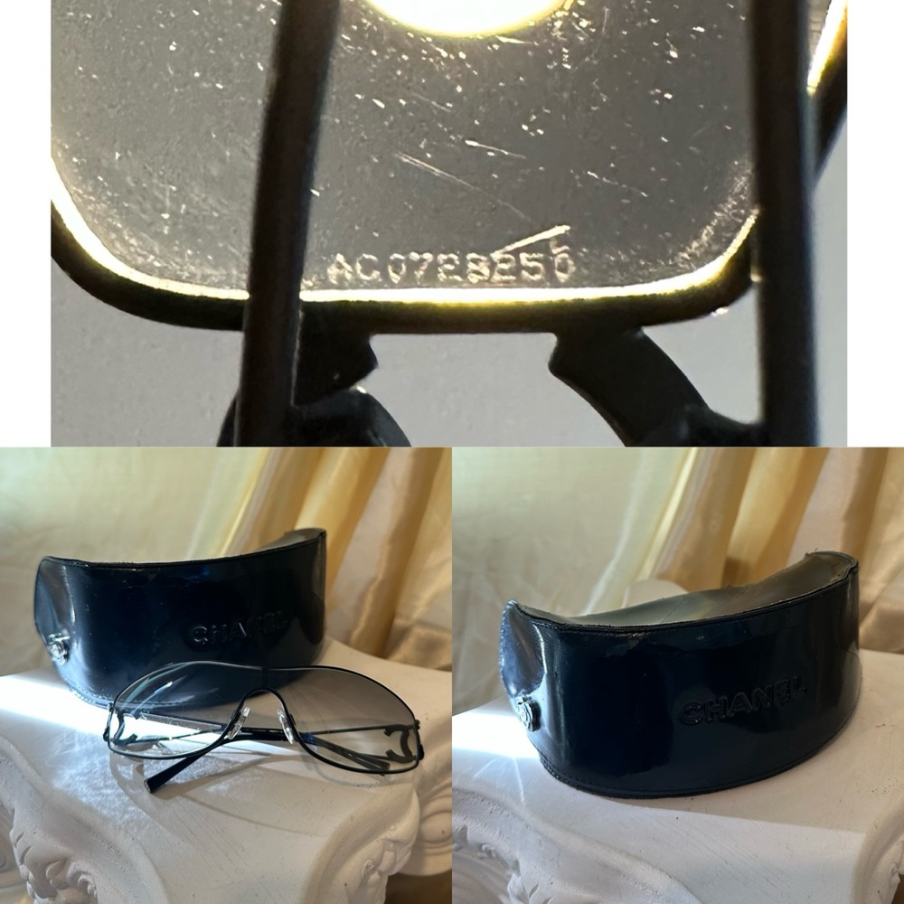 Chanel RARE Shield Crystal Studded CC Vintage Y2K Sunglasses - Picture 17 of 17
